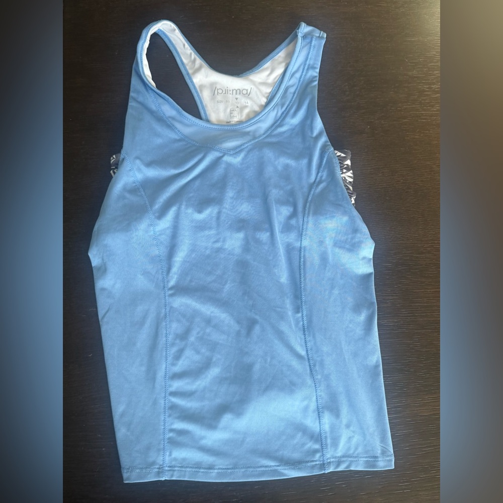 Lucky in Love Periwinkle, Black and White Tank Top with Bra and Matching Skort